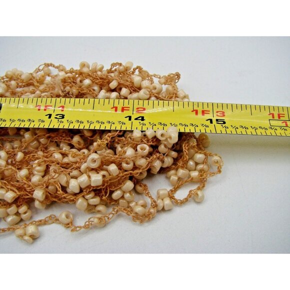 Boho Style Seed Bead Multi Strand Small Chain Necklace Fashion Beach Summer Vtg - Picture 10 of 10